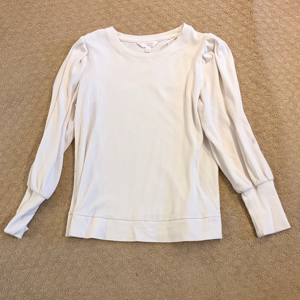 LC Lauren Conrad Cream Long Sleeve Top